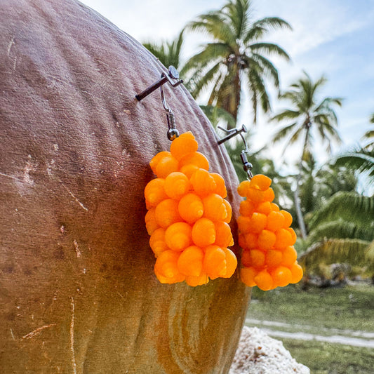 Boucles PUPU Niau Oranges